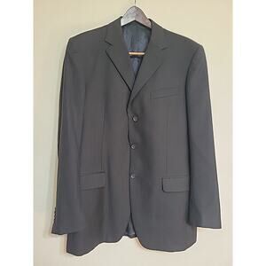 Gritti by Eremenegildo Zegna Men's Black Italian Jacket Sz 42L 100% Wool